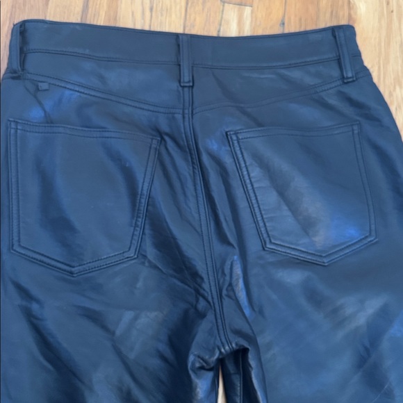 AGOLDE blk Recycled Leather Fitted 90's Jean - Picture 9 of 9